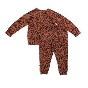 Jersey Matching Joggers Set - Rust Tiger - 🐅